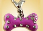 ML-PC059 zawieszka RӯOWA KOSTKA z bia�ymi kryszta�ami